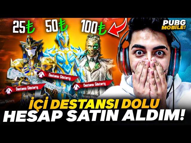 800 TL İLE 8 TANE İÇİ DESTANSI DOLU BUZ DİYARLI HESAP SATIN ALDIM!!  | PUBG MOBİLE