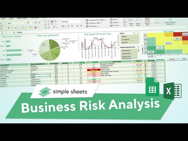 Business Risk Analysis Excel Template Step-by-Step Video Tutorial by Simple Sheets