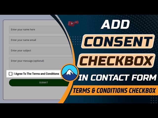 How to add terms and conditions checkbox in contact form 7 | Add a consent checkbox in contact form