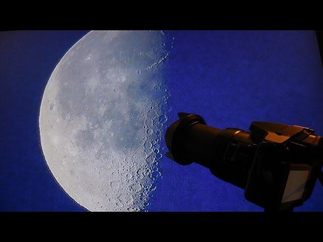 Panasonic Lumix DMC FZ-300 - Zooming into the Moon [4k]