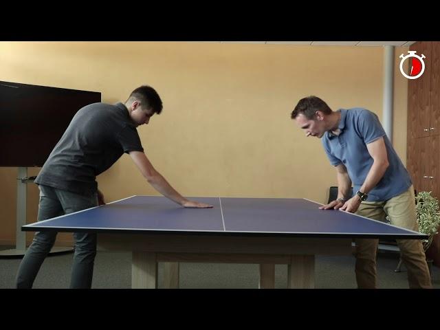 Convert your pool or dining table to an indoor table tennis table in just 2 minutes!