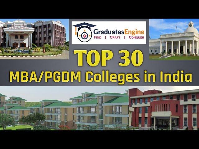 Top 30 MBA/PGDM Colleges in India|MBA Colleges in India 2021 with fee structure|||Graduates Engine