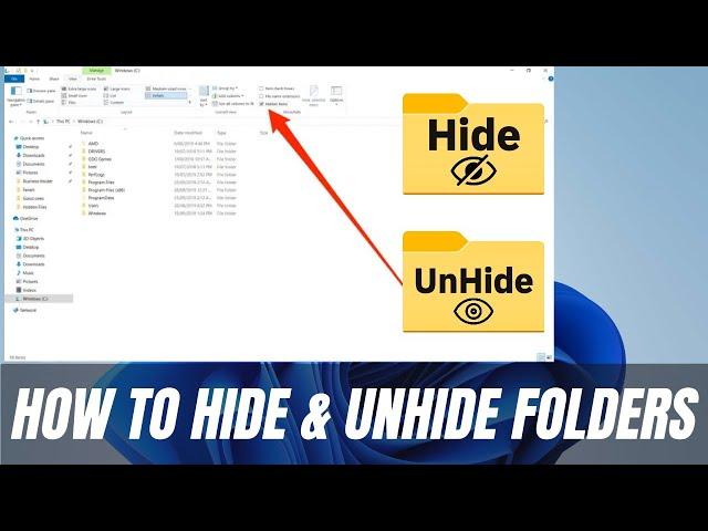 How to Hide and Unhide Folders in Windows 10/11