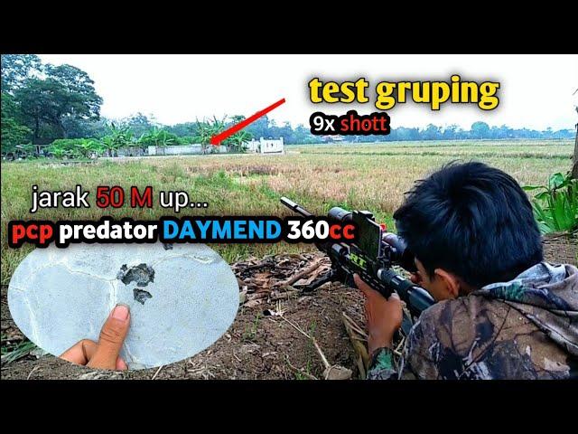 Tes akurasi senapan pcp bocap predator tactical 360cc#trending