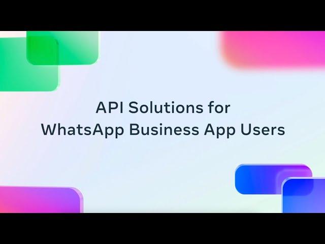 API Solutions for WhatsApp Business App Users