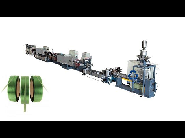 PP polypropylene strapping band roll belt packing strip making extrusion production machine line