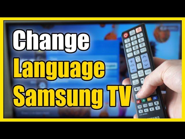 How to Change Language on Old Samsung TV back to ENGLISH, Spanish or French