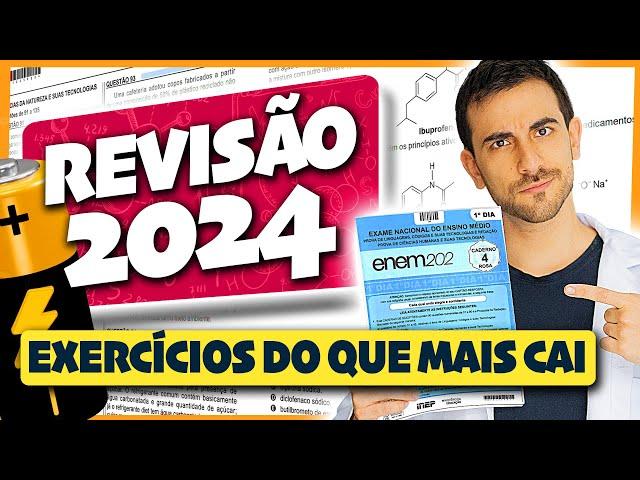 ⏰ REVISÃO DEFINITIVA ENEM 2024!! O que mais cai em QUÍMICA NO ENEM