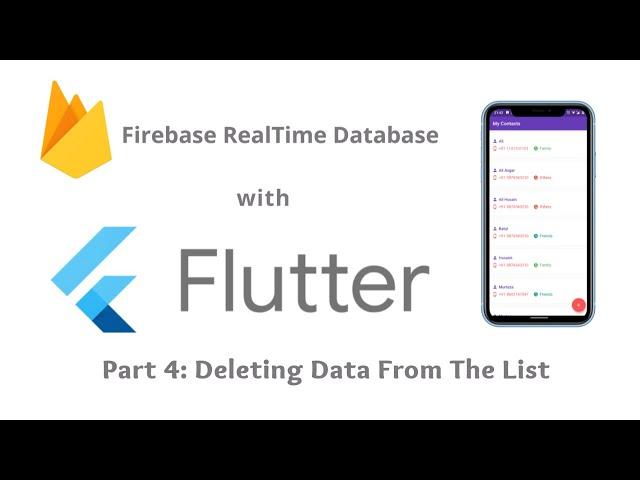 Firebase Database with Flutter Delete Data in List | Making a Contacts List App in Flutter Part 3