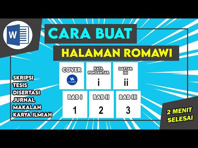 Cara Membuat Halaman Berbeda (Romawi dan Angka) di Microsoft Word