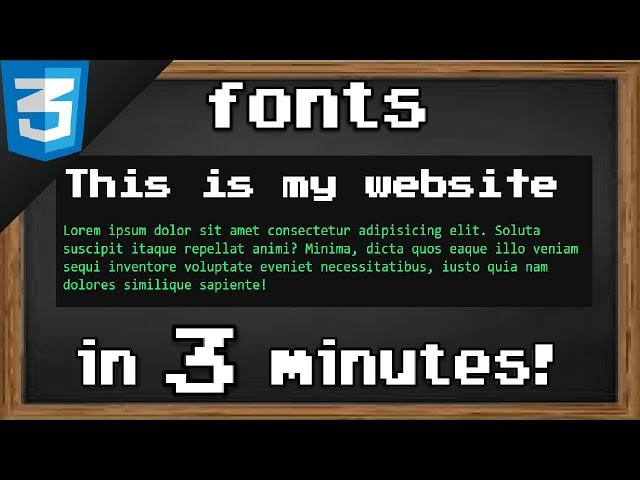 Learn CSS fonts in 3 minutes 