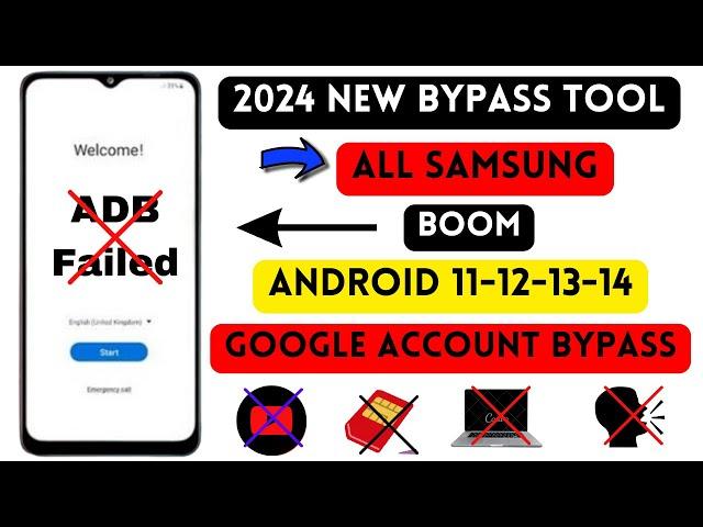 All Samsung Android 11-12-13-14 FRP BypassGoogle Account Unlock | 2024 New Bypass Tool - ADB Failed