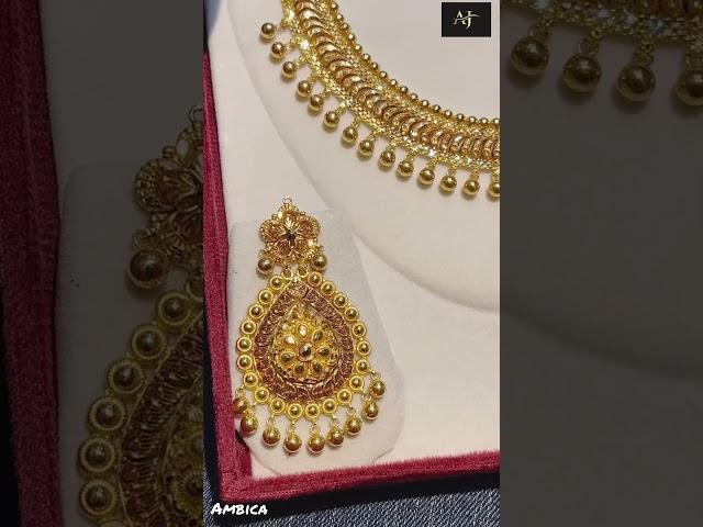 Gold Necklace Design By Ambica  Jewellers