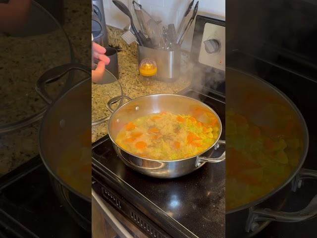 making chicken noodle soup  #foodlover #cooking #soup #trend #chef