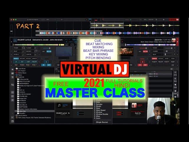 VIRTUAL DJ 2021 LAPTOP MASTER CLASS ADVANCE(BEAT MATCHING,CUE,PITCH BENDING,MIXING,AUTO SYNC)PART 2