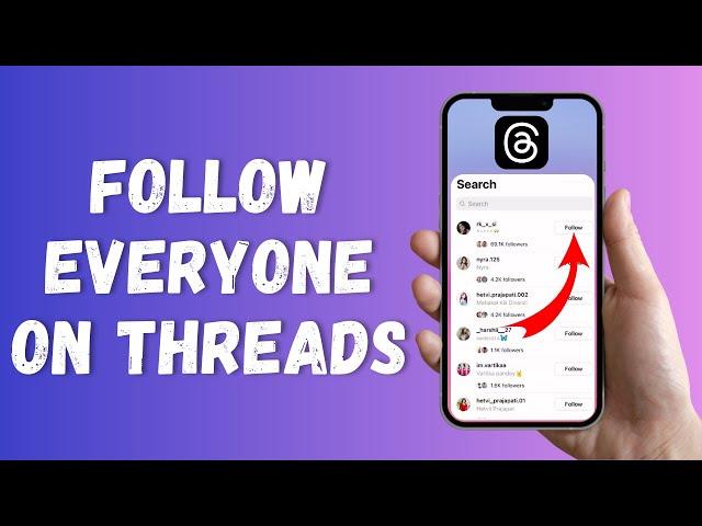 How to Follow Everyone on Threads (2024) | Threads Tutorial