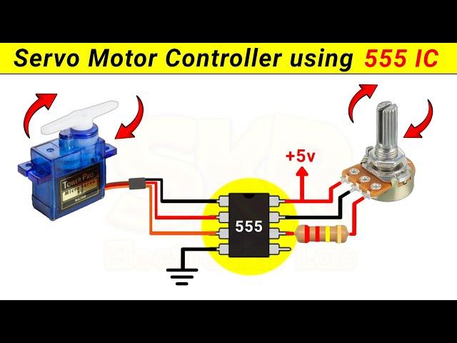 How to make a Servo Motor Controller using 555 IC || SKR Electronics Lab