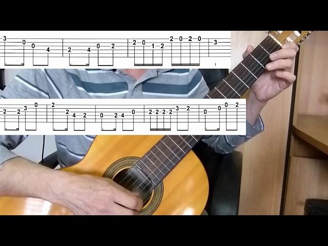Guitar duet - Habanera from opera Carmen - Georges Bizet - Easy Guitar melody + TAB - Guitar lesson