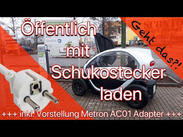 Typ2-Schuko Lade-Adapter "Metron AC01" : e-Kleinfahrzeuge mit Schuko-Stecker öffentlich aufladen