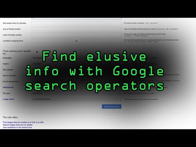 Google Search Like a Hacker [Tutorial]