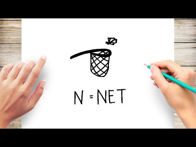 Alphabet Drawing - Letter N - Net