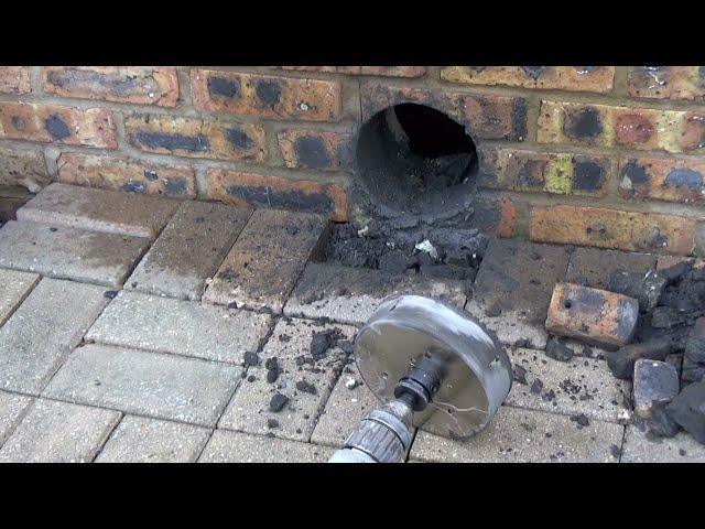 How to Drill a Large Hole in a Brick Wall - Diamond Coated Hole Saw