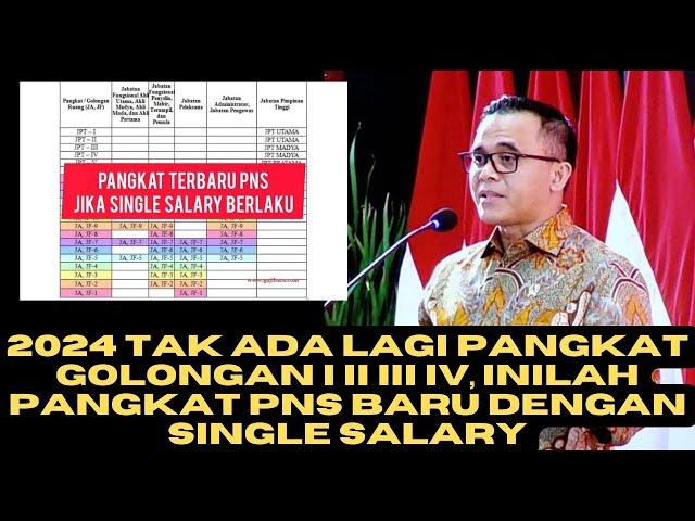 2024 Tak Ada Lagi Pangkat Golongan  I II III IV, Inilah Pangkat PNS Baru dengan Single Salary