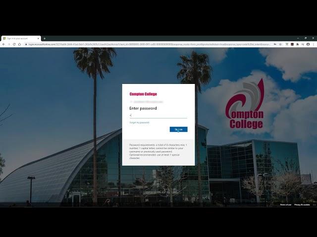Compton College Logging Into Canvas