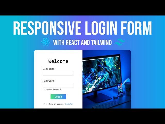 Create Responsive Login Form Using React & Tailwind