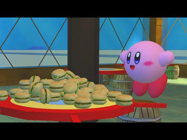 Kirby at the Krusty Krab