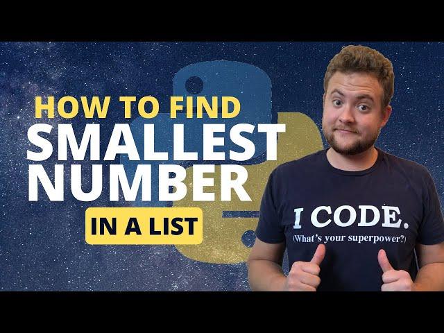 How To Find The Smallest Number In A List Python