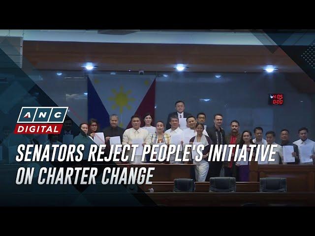 Senators reject people's initiative on charter change