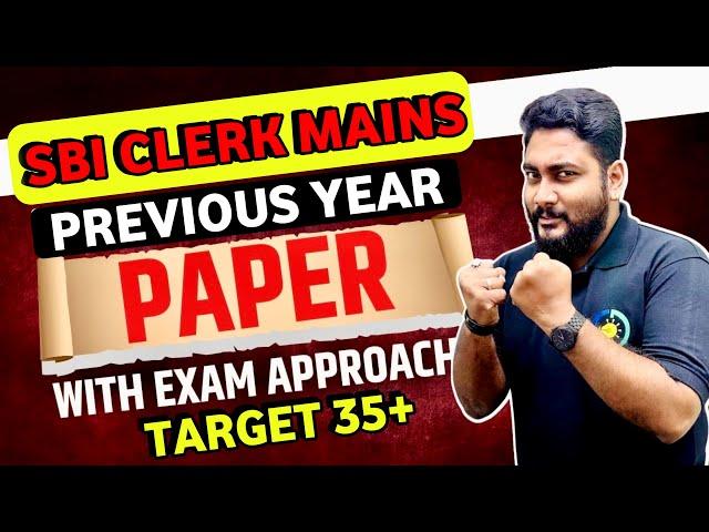 SBI Clerk Mains Previous Year Complete Paper || Target 35+ || Career Definer || Kaushik Mohanty ||