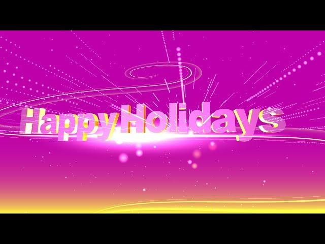 Happy Holidays Background video animation hd