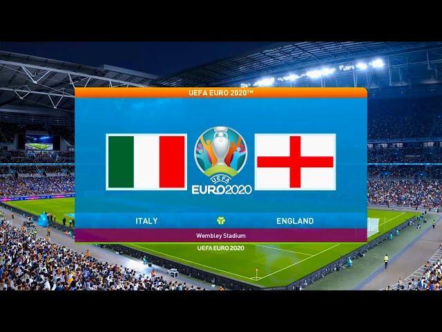 Italy vs England | UEFA Euro 2020 FINAL | Wembley Stadium | PES 2021