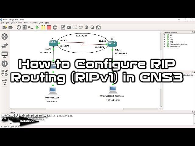 How to Configure RIP Routing (RIPv1) on Cisco Router in GNS3 | SYSNETTECH Solutions