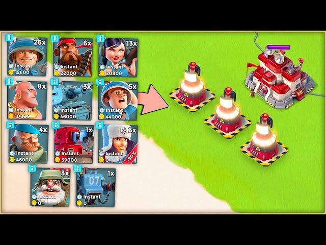 EVERY SINGLE TROOP vs 3 Maxed Out Microwavers in Boom Beach