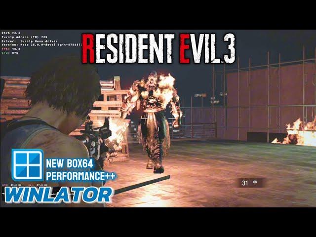 Winlator Glibc (Afei) - Gameplay Resident Evil 3 Remake | New Strongmem