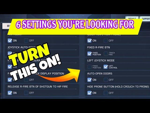 Best CODM Battle Royale Settings for Beginners and pro #training