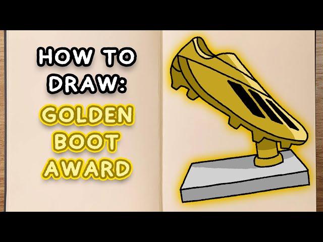 How To Draw: FIFA GOLDEN BOOT AWARD (step by step tutorial)