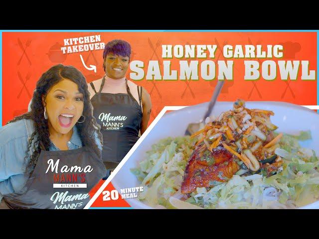 Mama Mann's Kitchen Takeover | Honey Garlic Salmon Bowl