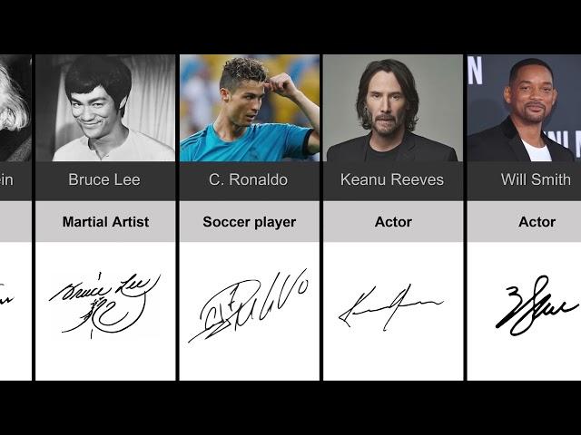 Autographs of celebrities: the most creative and original