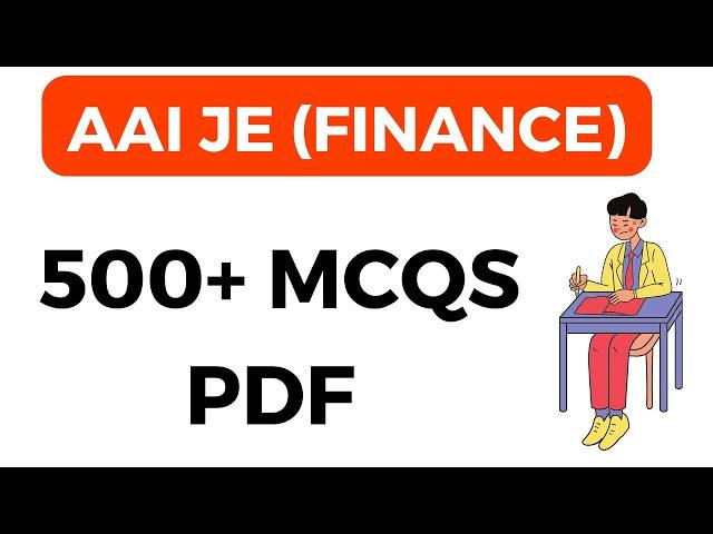 AAI JE FINANCE NOTES PDF (500+ MCQs)-  AAI JUNIOR EXECUTIVE FINANCE MCQs 2023