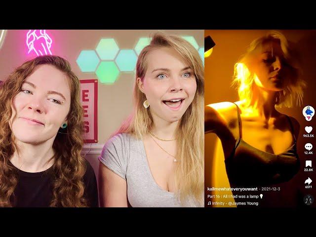 Reacting To KallMeKris Thirst Traps! - Hailee And Kendra