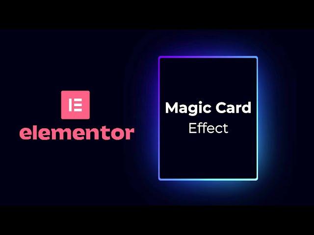 Elementor Magic Card Hover Effect | Wordpress | Elementor Tutorial