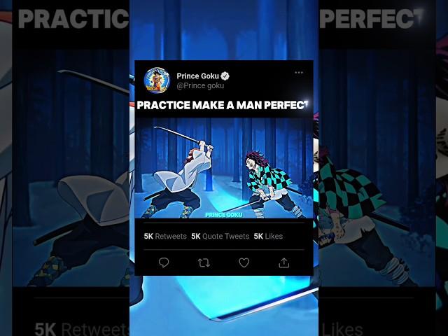 Practice make a man perfect #anime#tanjiro#demonslayer#ds#viral#shorts