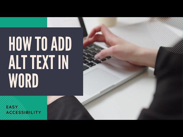 How to add alt text in Microsoft Word