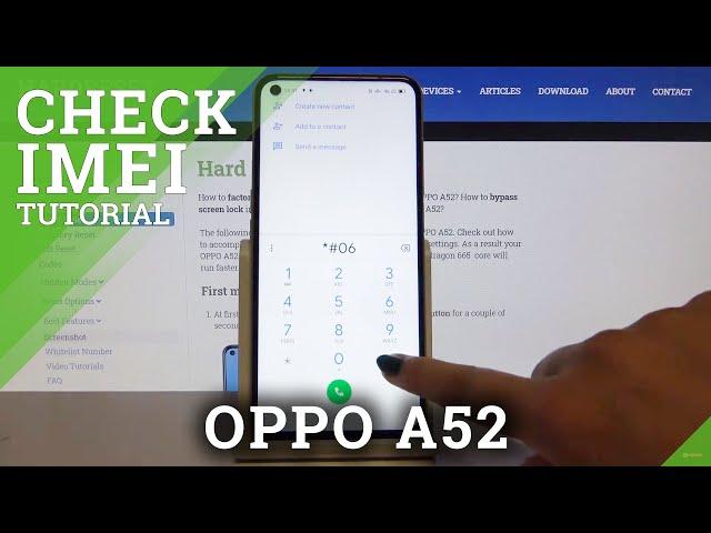 How to Check IMEI & SN in OPPO A52 – Find IMEI Info