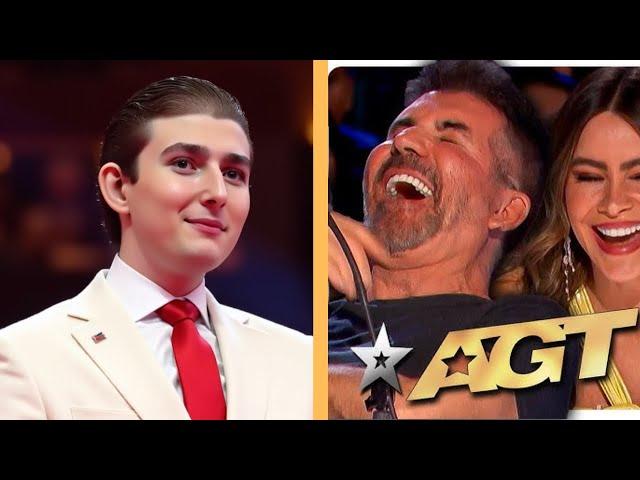 Surprised by Barron Trump's Real Singing Voice at America's Got Talent | Ai Music