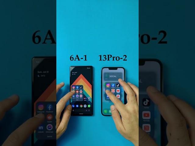 Google Pixel 6A VS Apple iPhone 13 Pro Speed Test! YouTube #shorts